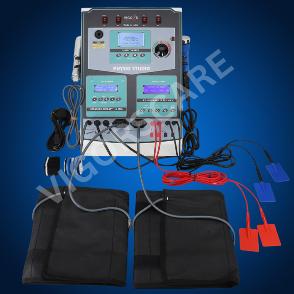 Vigorscare Physio Studio 7 in 1 Machine (Laser + Ultrasonic 1 & 3 Mhz + I.F.T + T.E.N.S + Deep Heat + M.S + Russian) - Image 2